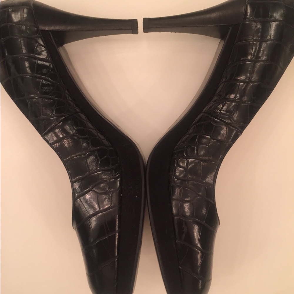 Nine West Black leather heels